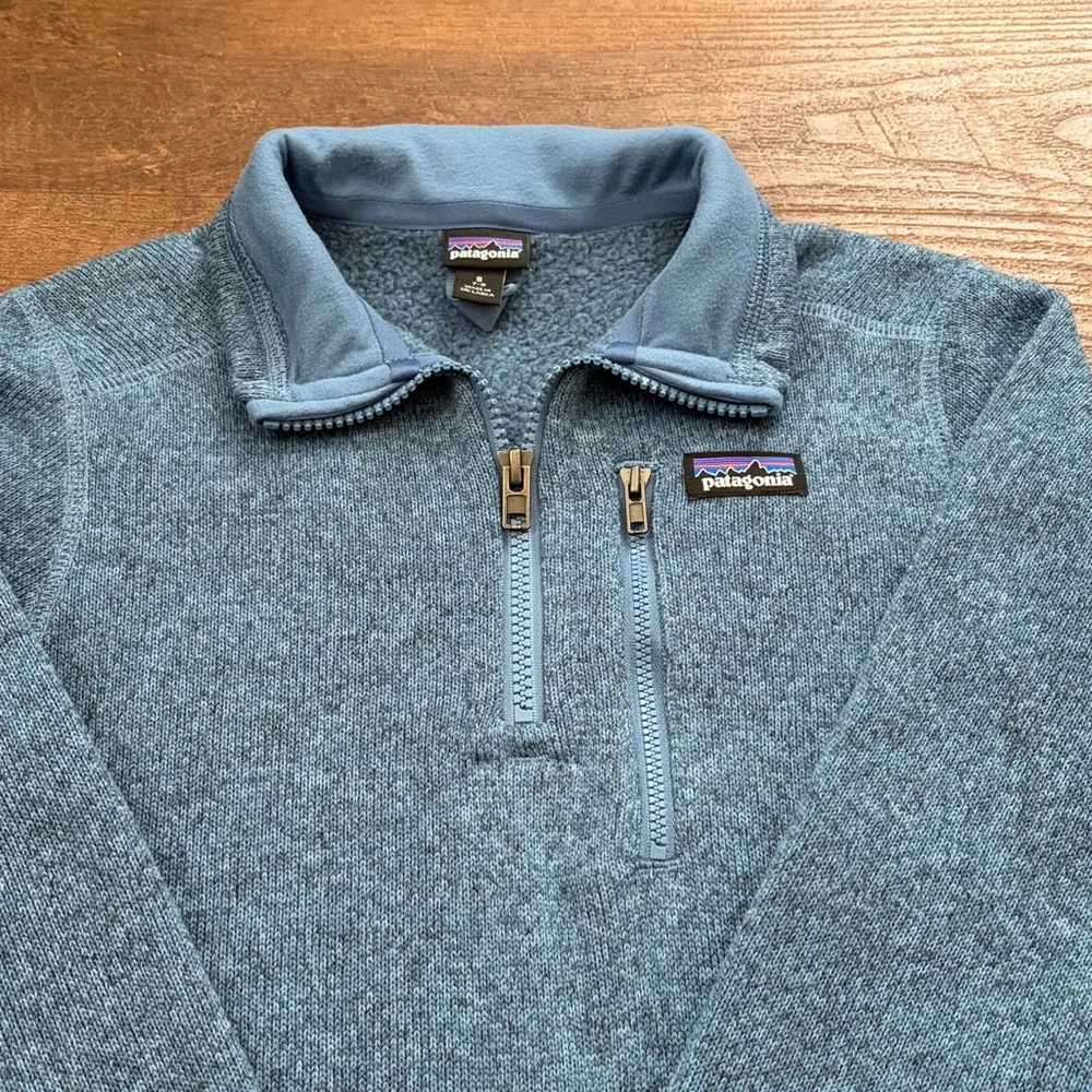 Patagonia Kids' Better Sweater 1/4-Zip Fleece Pullover in Barnacle Blue